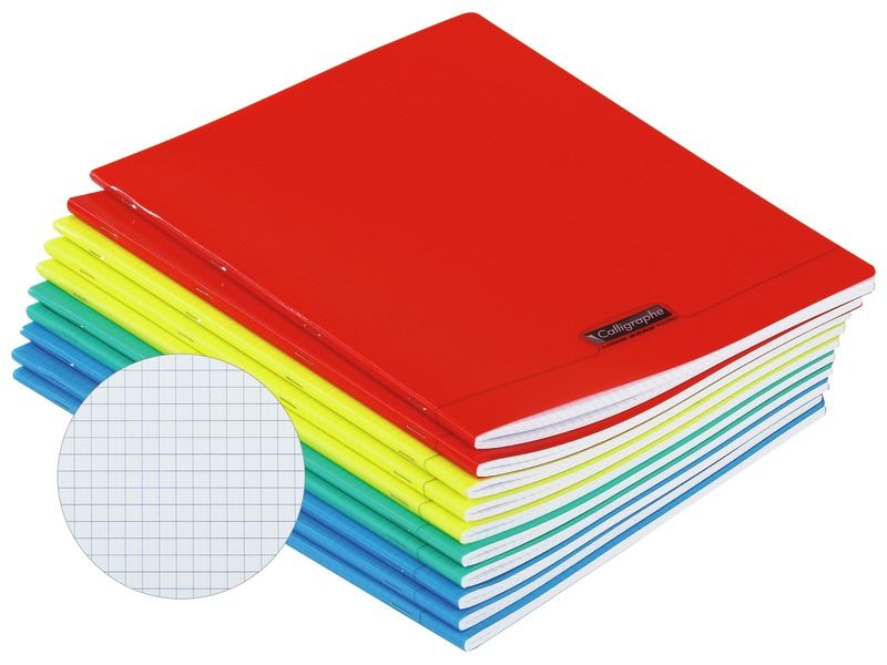 Cahier 24 x 32 plastique 5x5 96p couleur