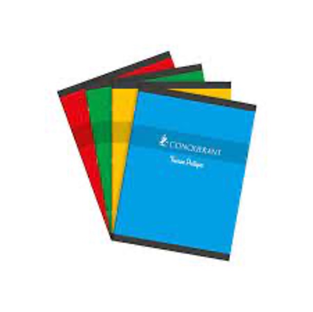 brad 13 - Cahier de TP 24x32 cartonné (48 pages SEYES / 48 pages blanches) (conquerant), (rouge, bleu, vert, orange)