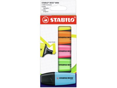 Surligneurs Stabilo Boss mini assorti (par 5)