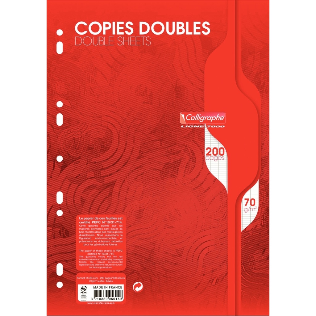 Copies doubles A4 SEYES (200p) 