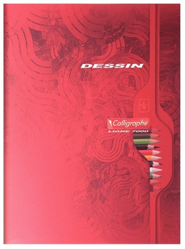 [P0178] brad 09 - Cahier de dessin 17 x 22 32 pages (bleu, rouge)